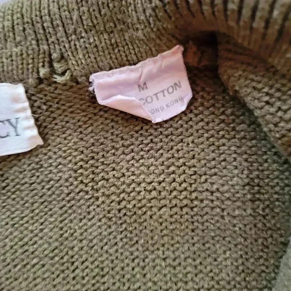 Ellen Tracy Olive  Green Sleeveless Cotton Knit Vest in M - Picture 4 of 4